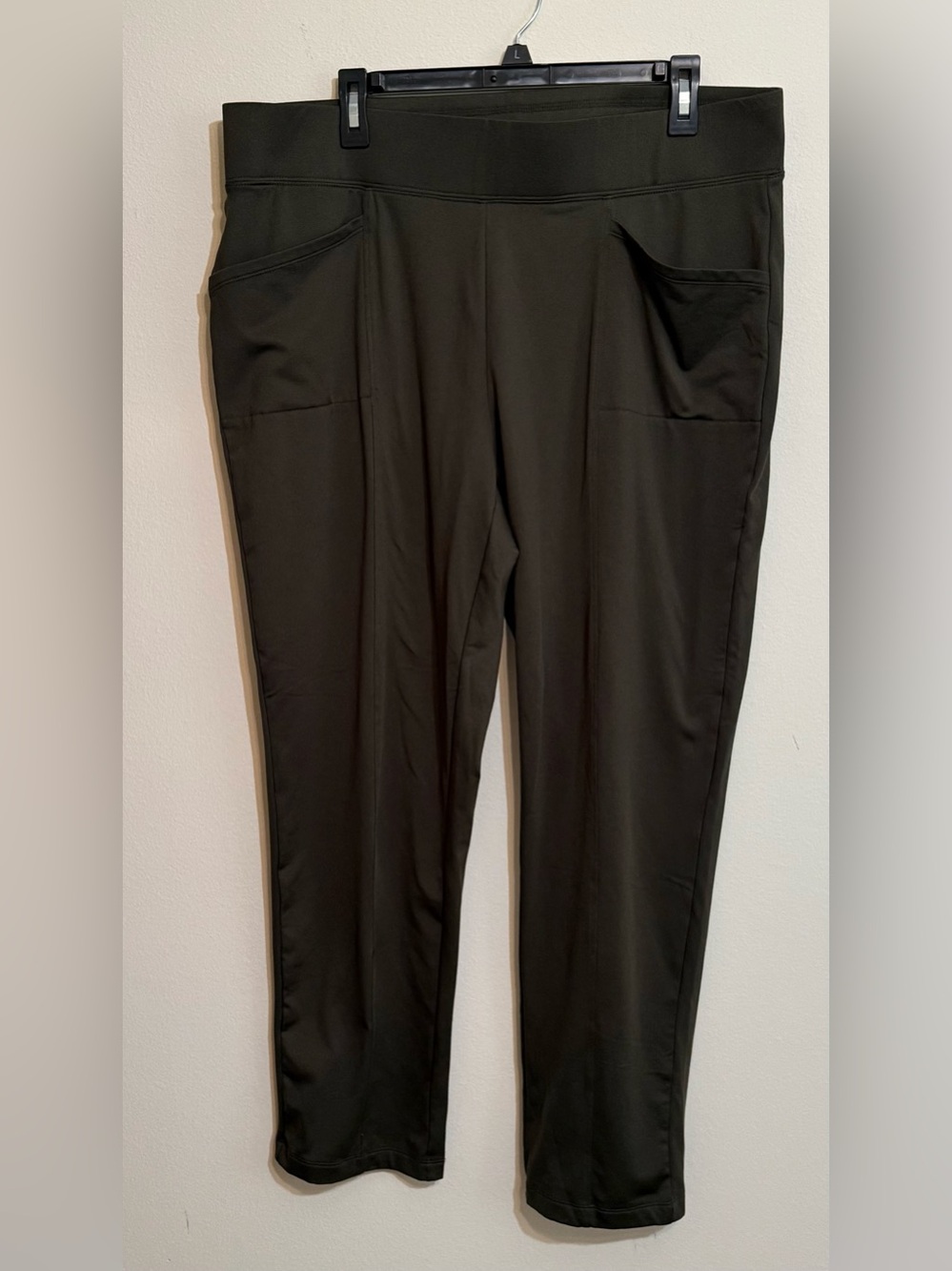 D & CO Active Olive Green Stretch Pants size 1X